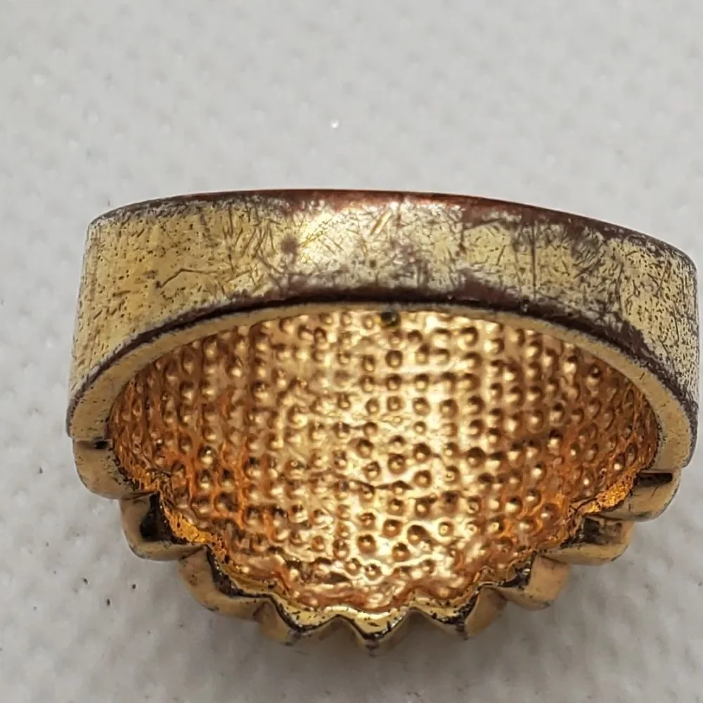 18 Karat Gold Layered Cubic Zirconia Ring (9.5)